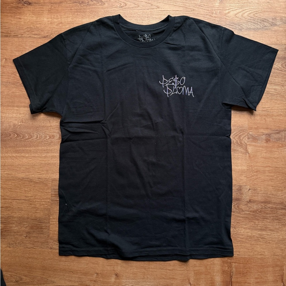 Peso Pluma tour Black Graphic Chest Logo T-Shirt